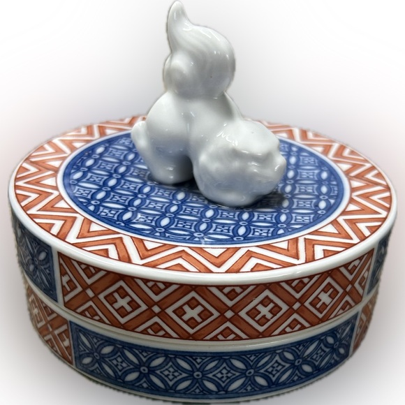 Antique retro Ceramic jar with foo dog - Picture 2 of 6